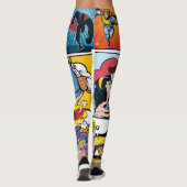 Bold Comic Strip Loud, Fun Pop Art Leggings (Rückseite)