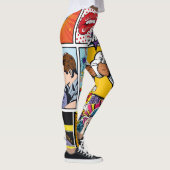Bold Comic Strip Loud, Fun Pop Art Leggings (Rechts)