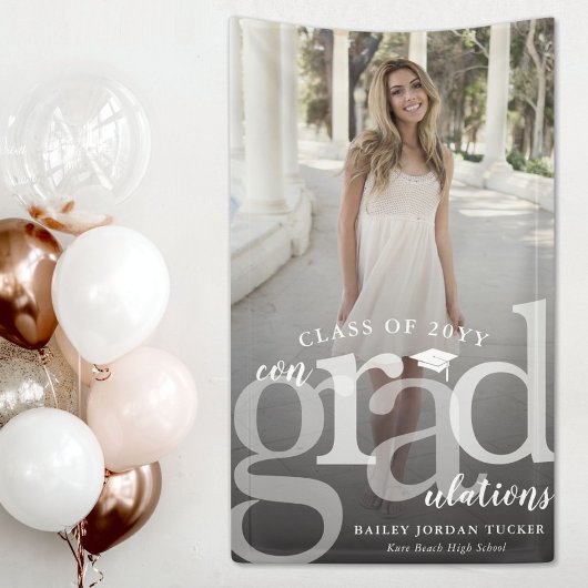 Bold ConGRADulations Foto Abschluss Banner