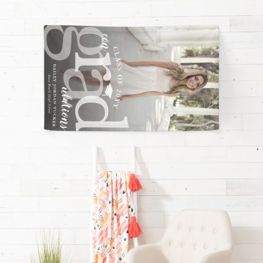 Bold ConGRADulations Foto Abschluss Banner (Insitu)