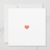 BOLD Coral Ampersand Save the Date Einladung (Rückseite)