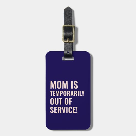 Bold Coral Dark Blue Mama Gift Gepäckanhänger (Vorderseite vertikal)