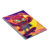 🦉 Bold Cosmic Owl – Unleash Your Main Energy Notizblock (Rechte Seite)