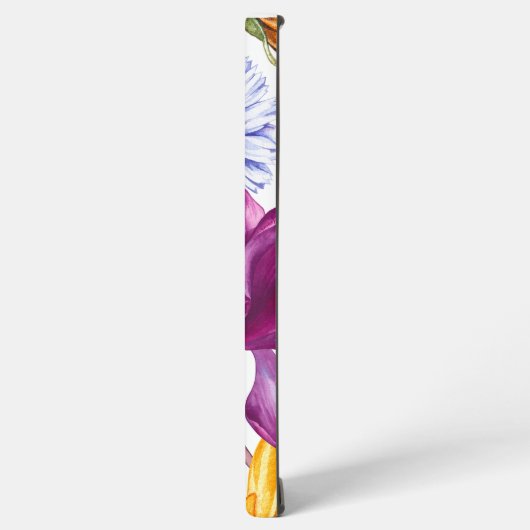 Bold country flower pattern - large samsung galaxy hülle (Linke Seite)