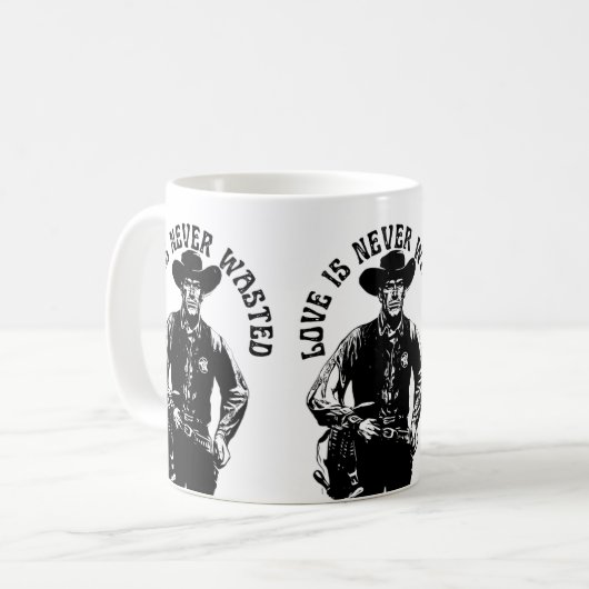 Bold Cowboy Love Statement Kaffeetasse (Vorderseite Links)