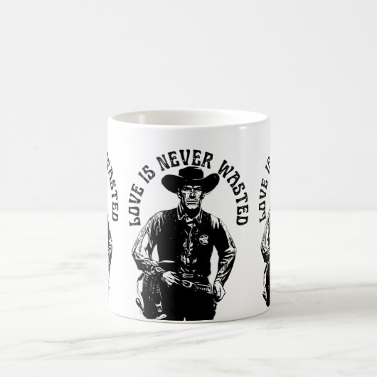 Bold Cowboy Love Statement Kaffeetasse (Mittel)