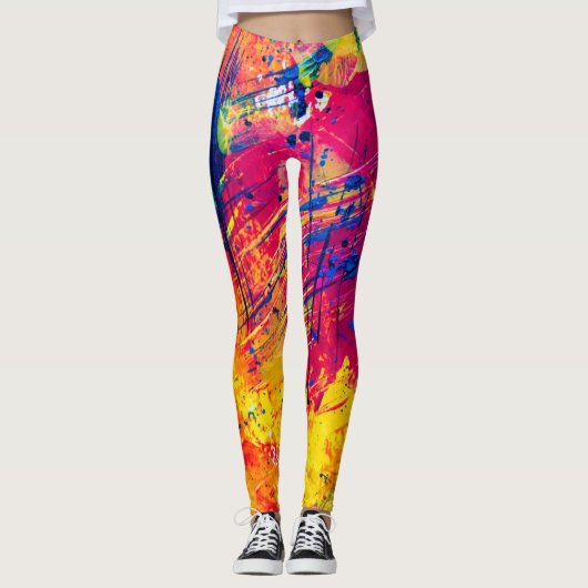 Bold Crazy Trendy Abstrakt Wild Chic Leggings (Vorderseite)