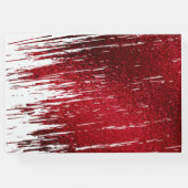 Bold Crimson Brush Stroke Gästebuch (Rückseite)