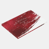Bold Crimson Brush Stroke Gästebuch (Ecke)