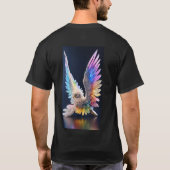 Bold Crystal Eagle Emblem T - Shirt: Embrace Fearl T-Shirt (Rückseite)