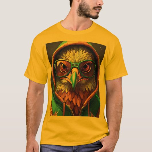 Bold Crystal Eagle Emblem T - Shirt: Embrace Fearl T-Shirt (Vorderseite)