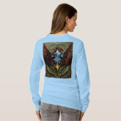Bold Crystal Eagle Emblem T - Shirt: Embrace Fearl T-Shirt (Schwarz voll)