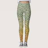 Bold Cubism Style Print Leggings (Vorderseite)