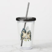 Bold Curious Titmouse Acryltrinkbecher (Rückseite)