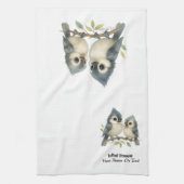 Bold Curious Titmouse Geschirrtuch (Vertikal)