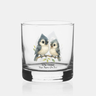 Bold Curious Titmouse Whiskyglas