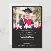 Bold Custom Graduation Announcement & Party Invite Einladung (Rückseite)