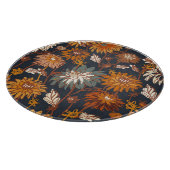 Bold Dahlia Chrysanthemum Chinese Pattern Schneidebrett (Ecke)