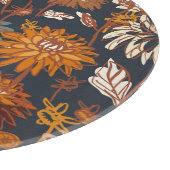 Bold Dahlia Chrysanthemum Chinese Pattern Schneidebrett (Ecke)