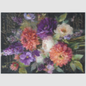 Bold Dahlia Mixed Bouquet Decoupage Seidenpapier (Vorderseite)