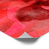 Bold Dahlia Watercolor Crimson Poster (Ecke)