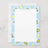 Bold Daisies Pastel Blue Yellow Individuelle Name Mitteilungskarte (Rückseite)