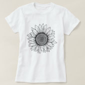 Bold Daisy Line Art; Simple Summer Flower  T-Shirt (Design vorne)