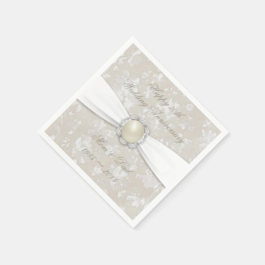 Bold Damask 30. Hochzeitspapier Napkins Serviette (Ecke)