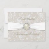 Bold Damask 30. Hochzeitstag Einladung (Vorderseite)