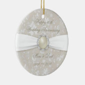 Bold Damask 30th Wedding Anniversary Ornament (Rechts)