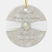 Bold Damask 30th Wedding Anniversary Ornament (Vorne)