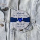 Bold Damask 45. Wedding Anniversary Magnet Button (Beispiel)