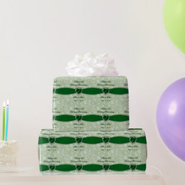 Bold Damask 55. Hochzeitsszenario Geschenkpapier