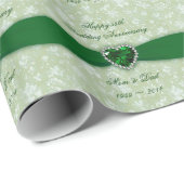 Bold Damask 55. Hochzeitsszenario Geschenkpapier (Rolleneckpunkt)