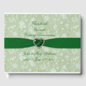 Bold Damask 55-jähriges Gästebuch (Vorderseite)