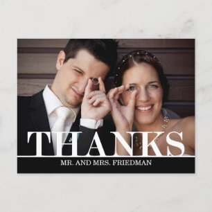 Bold danke Hochzeit Dankeschön Card Postkarte