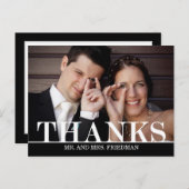 Bold danke Hochzeit Dankeschön Card Postkarte (Vorne/Hinten)