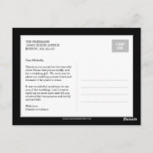 Bold danke Hochzeit Dankeschön Card Postkarte (Rückseite)