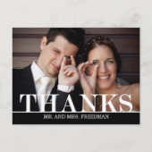 Bold danke Hochzeit Dankeschön Card Postkarte (Vorderseite)