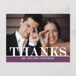 Bold danke Hochzeit Dankeschön Card Postkarte