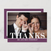 Bold danke Hochzeit Dankeschön Card Postkarte (Vorne/Hinten)