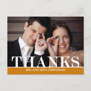 Bold danke Hochzeit Dankeschön Card Postkarte