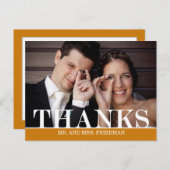 Bold danke Hochzeit Dankeschön Card Postkarte (Vorne/Hinten)