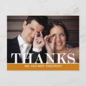 Bold danke Hochzeit Dankeschön Card Postkarte (Vorderseite)