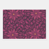 Bold Dark Magenta Floral Pattern Wrapping Paper Geschenkpapier Set (Vorderseite 3)