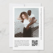 Bold Date Geometric Minimal Modernes Skript Hochze Einladung (Rückseite)