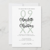 Bold Date Simple Minimalistisch Wedding Einladung (Vorderseite)