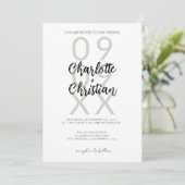 Bold Date Simple Minimalistisch Wedding Einladung (Stehend Vorderseite)