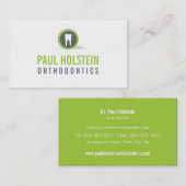 BOLD DENTIST BUSINESS CARD :: modernes Zahnlogo 1 Visitenkarte (Vorne/Hinten)