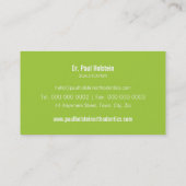 BOLD DENTIST BUSINESS CARD :: modernes Zahnlogo 1 Visitenkarte (Rückseite)